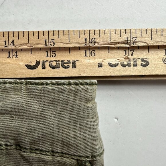 Joie Pants Women's 32x26* High Rise Front Seam Crop Green Stretch Chinos Tag L - Picture 16 of 16